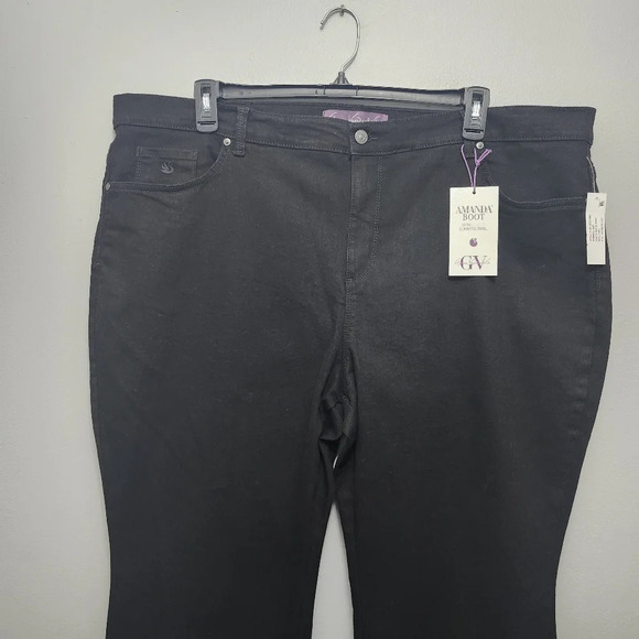 Gloria Vanderbilt women's Amanda boot cut jeans size 24WS short black new - Picture 2 of 10